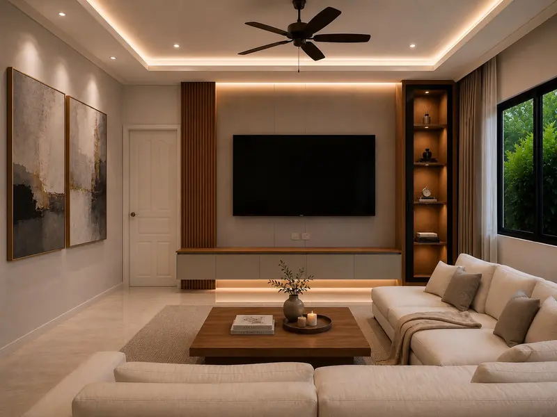 ห้องนั่งเล่นสไตล์โมเดิร์นคลาสสิก — 2